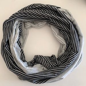 Black and grey infinity scarf